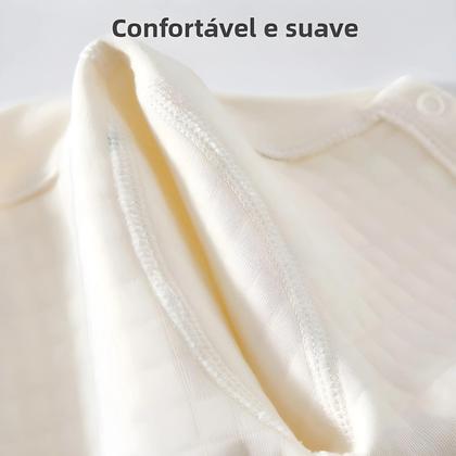 Imagem de Macacão De Algodão Para Bebê Recém-Nascido Com 3 Camadas, Estampa De Urso E Coelho, Roupa Para