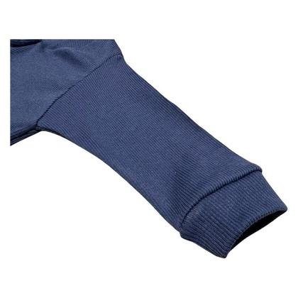 Imagem de Macacão De Bebê Zíper Azul Malha Algodão RN P M G 