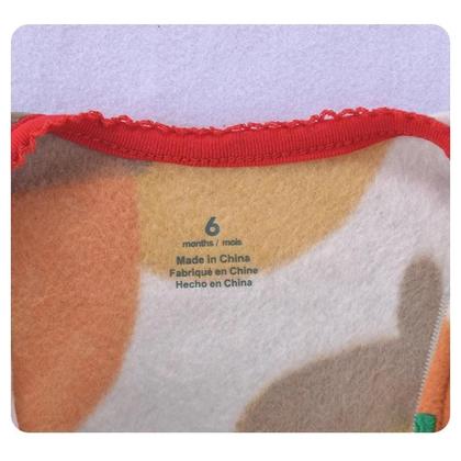 Imagem de Macacão de Lã para Bebê com Zíper - Pijama Infantil para Primavera/Outono (0-12 Meses)