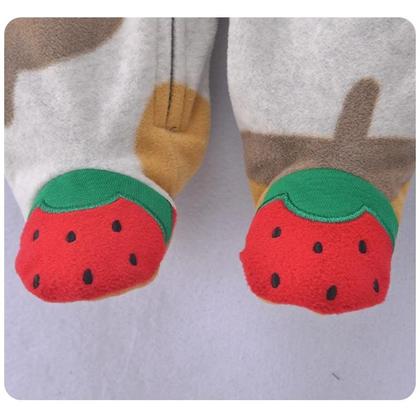 Imagem de Macacão de Lã para Bebê com Zíper - Pijama Infantil para Primavera/Outono (0-12 Meses)