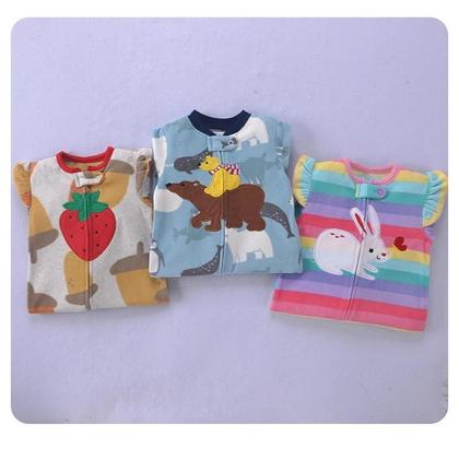 Imagem de Macacão de Lã para Bebê com Zíper - Pijama Infantil para Primavera/Outono (0-12 Meses)