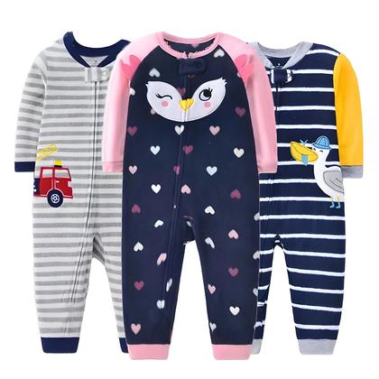 Imagem de Macacão de Lã Unissex para Bebê - Pijama com Zíper para Primavera/Outono