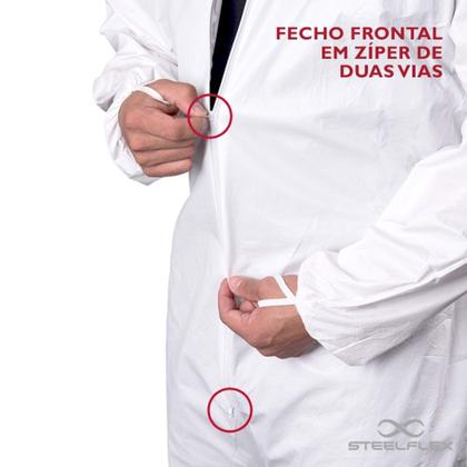 Imagem de Macacão de Segurança Branco Tipo 6  M - Steelflex 