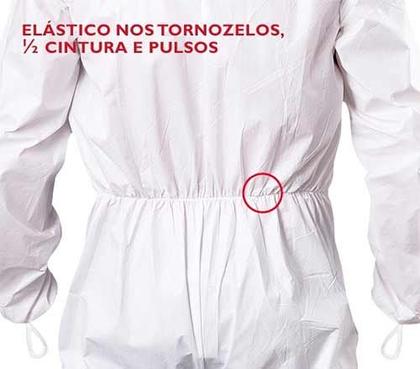 Imagem de Macacão de Segurança Branco Tipo 6  M - Steelflex 