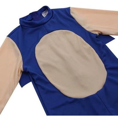 Imagem de Macacão Fantasia Sonic Azul Completa Deluxe Com Luvas Touca