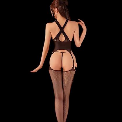 Imagem de Macacão Feminino com Alças Cruzadas e Trama Texturizada