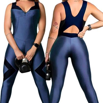 Imagem de Macacão Feminino Com Bojo Academia Corrida Ginastica Fitness