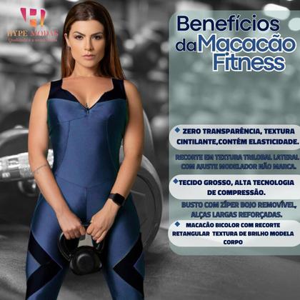 Imagem de Macacão Feminino Com Bojo Academia Corrida Ginastica Fitness