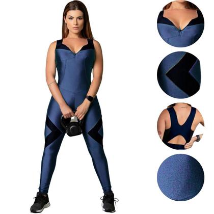 Imagem de Macacão Feminino Com Bojo Academia Corrida Ginastica Fitness