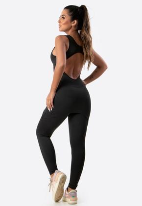 Imagem de Macacão Feminino Longo Com Saia Tapa Bumbum Fitness