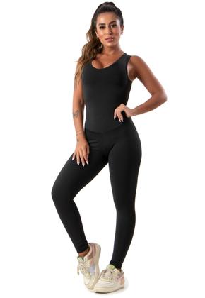 Imagem de Macacão Feminino Longo Costas Aberta Fitness Academia