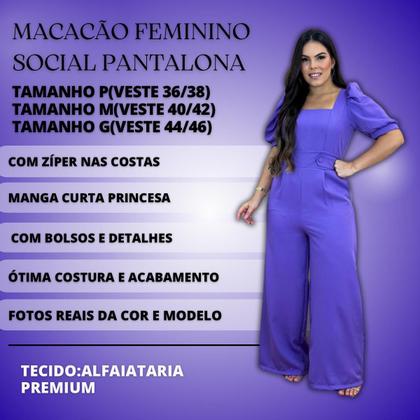 Imagem de Macacão Feminino Longo Social Elegantes Macacão Pantalona