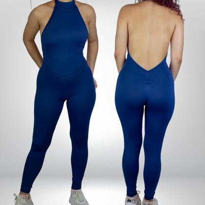 Imagem de Macacão Fitness Feminino Frente Única Academia Gola Alta