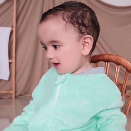 Imagem de Macacão Fleece Macio Quentinho e Fácil de Vestir Bebê Verde