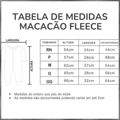 Imagem de Macacão Fleece Macio Quentinho e Fácil de Vestir Bebê Verde