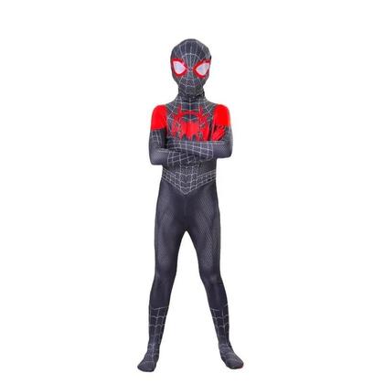 Imagem de Macacão Homem-Aranha no Aranhaverso - Cosplay Miles Morales para Crianças e Adultos