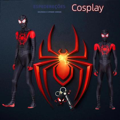 Imagem de Macacão Homem-Aranha no Aranhaverso - Cosplay Miles Morales para Crianças e Adultos