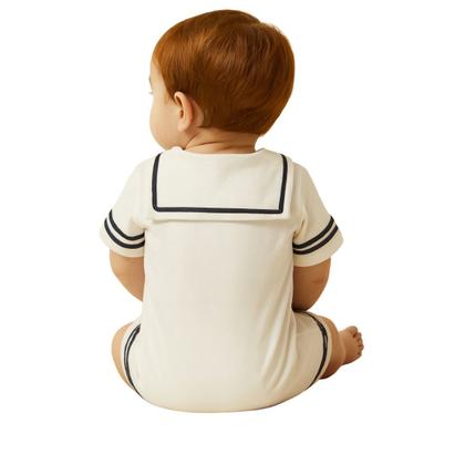 Imagem de Macacão Infantil Menino Marinheiro Bebe Fantasia