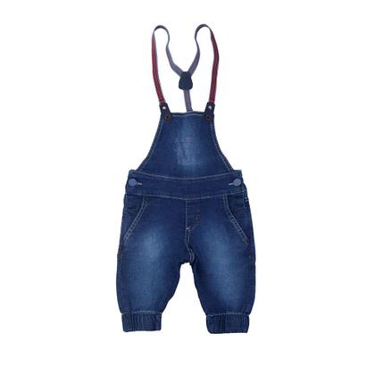 Imagem de Macacão Jardineira Masculina Bebê Dipopini Jeans Azul