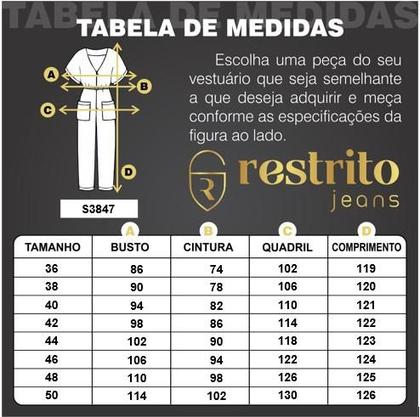 Imagem de Macacão Jeans Pantacourt Com Botões