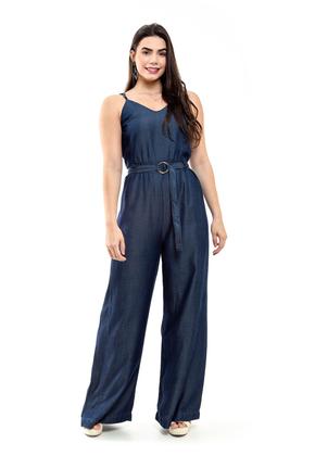 Imagem de Macacão Jeans Pantalona