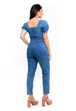 Imagem de Macacão Jeans Slouchy Manga Princesa