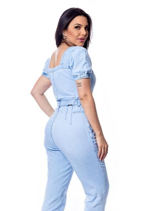 Imagem de Macacão Jeans Slouchy Manga Princesa