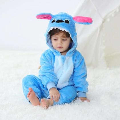 Imagem de Macacão Kigurumi De Dinossauro Unissex Para Bebês, Pijamas De Cartoon Cute Stitch, Macacões De Natal