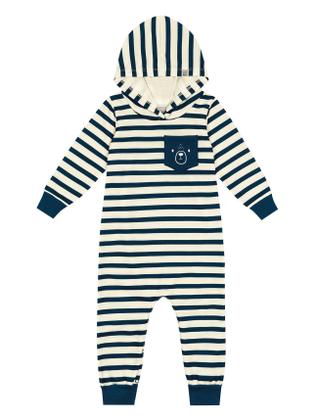 Imagem de Macacão Listrado Azul Marinho Abrange