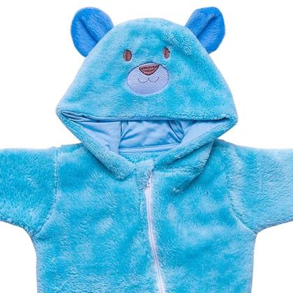 Imagem de Macacão Longo Bebê Quentinho Capuz Com Orelhinhas P ao GG