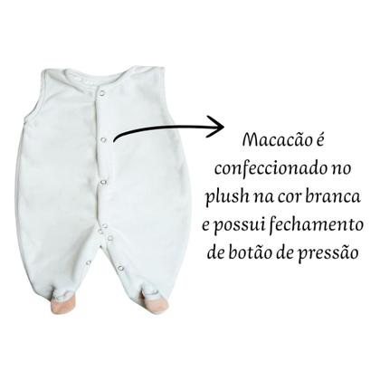 Imagem de Macacão Longo de Plush para Bebê Eloá Rosê 03 peças