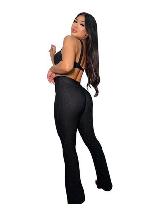 Imagem de Macacão Longo em Lurex Brilhante e Elegante com Bojo e Aro 