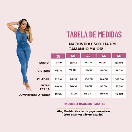 Imagem de Macacão  longo feminino jeans com lycra  tipo skinny  em lavagem clara 
