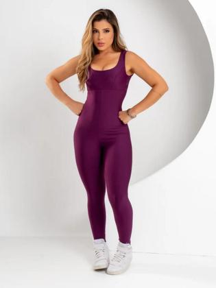 Imagem de Macacão Longo Legg Fitness Academia (Bojo Removível) Cor:FusciaTamanho:G