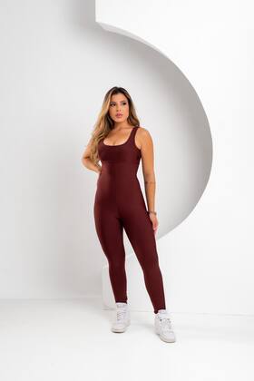 Imagem de Macacão Longo Legg Fitness Academia (Bojo Removível) Cor:FusciaTamanho:G