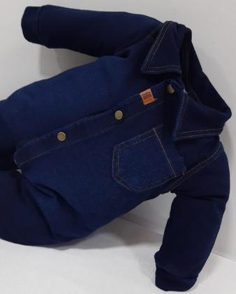 Imagem de Macacão Longo Malha Jeans Bebe Menino Enxoval Katita Rf 2595