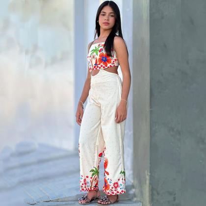 Imagem de Macacão Macaquinho Infantil Juvenil Menina Primavera Verão