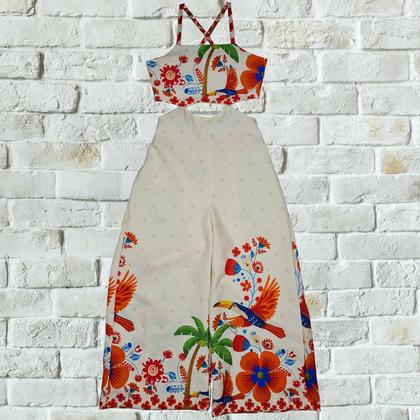 Imagem de Macacão Macaquinho Infantil Juvenil Menina Primavera Verão