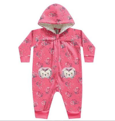 Imagem de Macacão Manga Longa Moletom com ziper e capuz kiko e kika (REF:8346)