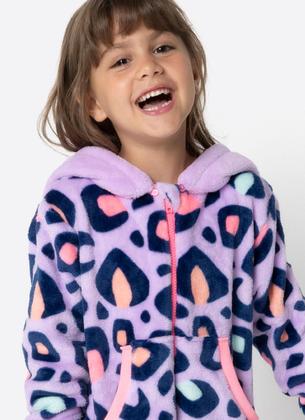 Imagem de Macacão Manga Longa Soft Menina Onça LAVANDA