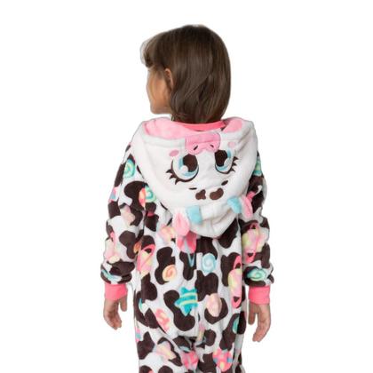 Imagem de Macacão Manga Longa Soft Menina Vaca Chocolate - Puket