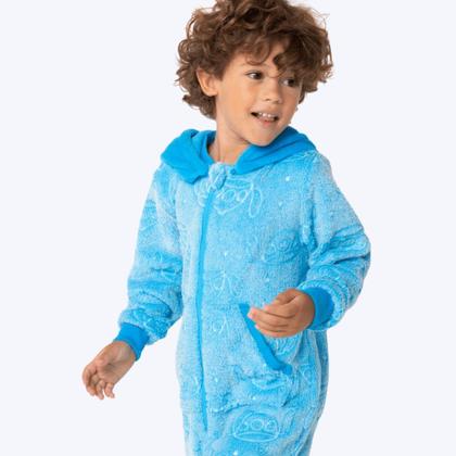 Imagem de Macacão Manga Longa Soft Unissex Infantil Stitch 030402936 Azul