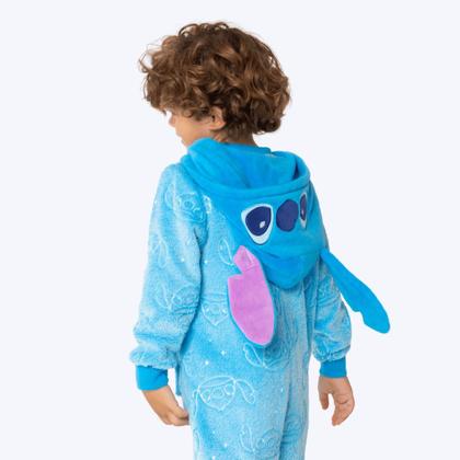 Imagem de Macacão Manga Longa Soft Unissex Infantil Stitch 030402936 Azul
