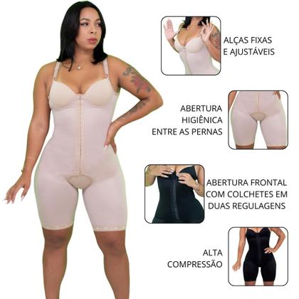 Imagem de Macacão Modelador Com Perna Alta Compressão