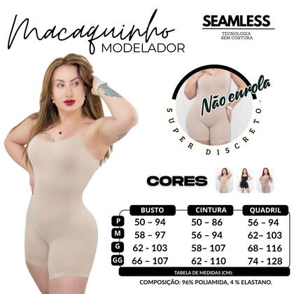 Imagem de Macacão Modelador Sem Costura Use na Academia Levanta Bumbum