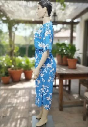 Imagem de Macacão pantacourt feminino estampado crepe