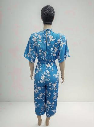 Imagem de Macacão pantacourt feminino estampado crepe