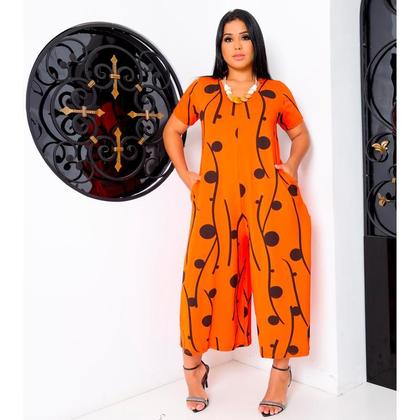 Imagem de Macacão Pantacourt Saruel Moda Feminino Estiloso com bolsos Macaquinho Soltinho Ótima qualidade e acabamento perfeito 