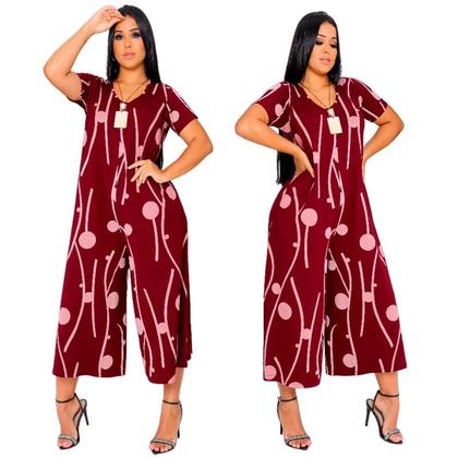 Imagem de Macacão Pantacourt Saruel Moda Feminino Estiloso com bolsos Macaquinho Soltinho Ótima qualidade e acabamento perfeito 