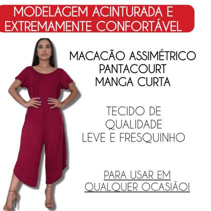 Imagem de Macacão Pantacourt Social Festa Feminino C/ Manga